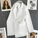 Blazer Feminino Verde-Vibrante Estiloso – Novo Modelo Estilo Coreano (Primavera/Outono 2026) – Tendência de Influenciadoras