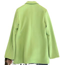 Blazer Feminino Verde-Vibrante Estiloso – Novo Modelo Estilo Coreano (Primavera/Outono 2026) – Tendência de Influenciadoras