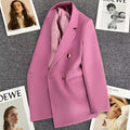 Blazer Feminino Verde-Vibrante Estiloso – Novo Modelo Estilo Coreano (Primavera/Outono 2026) – Tendência de Influenciadoras