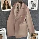 Blazer Feminino Verde-Vibrante Estiloso – Novo Modelo Estilo Coreano (Primavera/Outono 2026) – Tendência de Influenciadoras