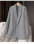 Blazer Feminino Verde-Vibrante Estiloso – Novo Modelo Estilo Coreano (Primavera/Outono 2026) – Tendência de Influenciadoras