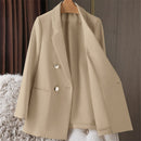 Blazer Feminino Verde-Vibrante Estiloso – Novo Modelo Estilo Coreano (Primavera/Outono 2026) – Tendência de Influenciadoras