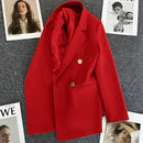 Blazer Feminino Verde-Vibrante Estiloso – Novo Modelo Estilo Coreano (Primavera/Outono 2026) – Tendência de Influenciadoras