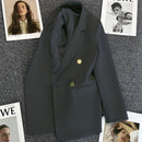 Blazer Feminino Verde-Vibrante Estiloso – Novo Modelo Estilo Coreano (Primavera/Outono 2026) – Tendência de Influenciadoras
