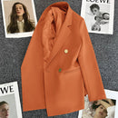 Blazer Feminino Verde-Vibrante Estiloso – Novo Modelo Estilo Coreano (Primavera/Outono 2026) – Tendência de Influenciadoras