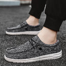Tênis Masculino Casual de Marca – Estilo Jeans e Lona, Respirável, Confortável para Caminhada, Tamanhos Grandes, Leve e Estilo Loafer