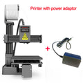 Impressora 3D EasyThreed de nível de entrada, compatível com filamentos PLA e TPU de 1,75 mm; inclui adaptador de energia.