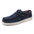 Tênis Masculino Casual de Marca – Estilo Jeans e Lona, Respirável, Confortável para Caminhada, Tamanhos Grandes, Leve e Estilo Loafer