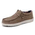 Tênis Masculino Casual de Marca – Estilo Jeans e Lona, Respirável, Confortável para Caminhada, Tamanhos Grandes, Leve e Estilo Loafer