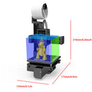 Impressora 3D EasyThreed de nível de entrada, compatível com filamentos PLA e TPU de 1,75 mm; inclui adaptador de energia.