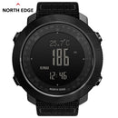 Relógio Digital Esportivo Masculino NORTH EDGE – Funções para Corrida e Natação, Estilo Militar, com Altímetro, Barômetro e Bússola – Resistente à Água (50m)
