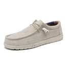 Tênis Masculino Casual de Marca – Estilo Jeans e Lona, Respirável, Confortável para Caminhada, Tamanhos Grandes, Leve e Estilo Loafer